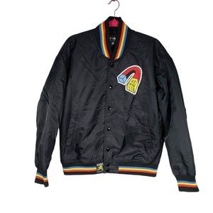 RMBZ Root of Money Boyz Men's size X-Large Black & Rainbow Jacket